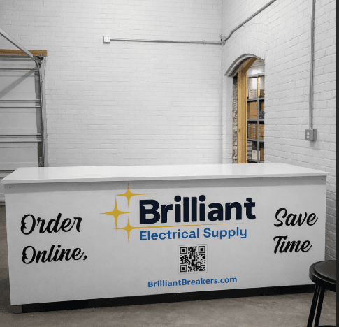 Brilliant Electrical Supply sales counter in Burlington, NC