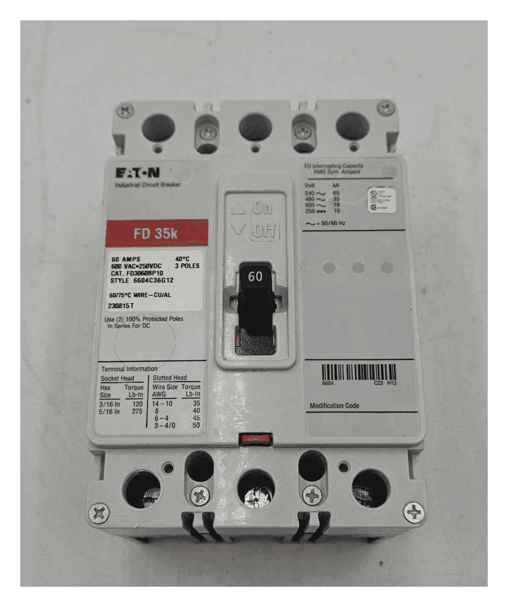 Eaton FD3060 Circuit Breaker — image 1 of 7