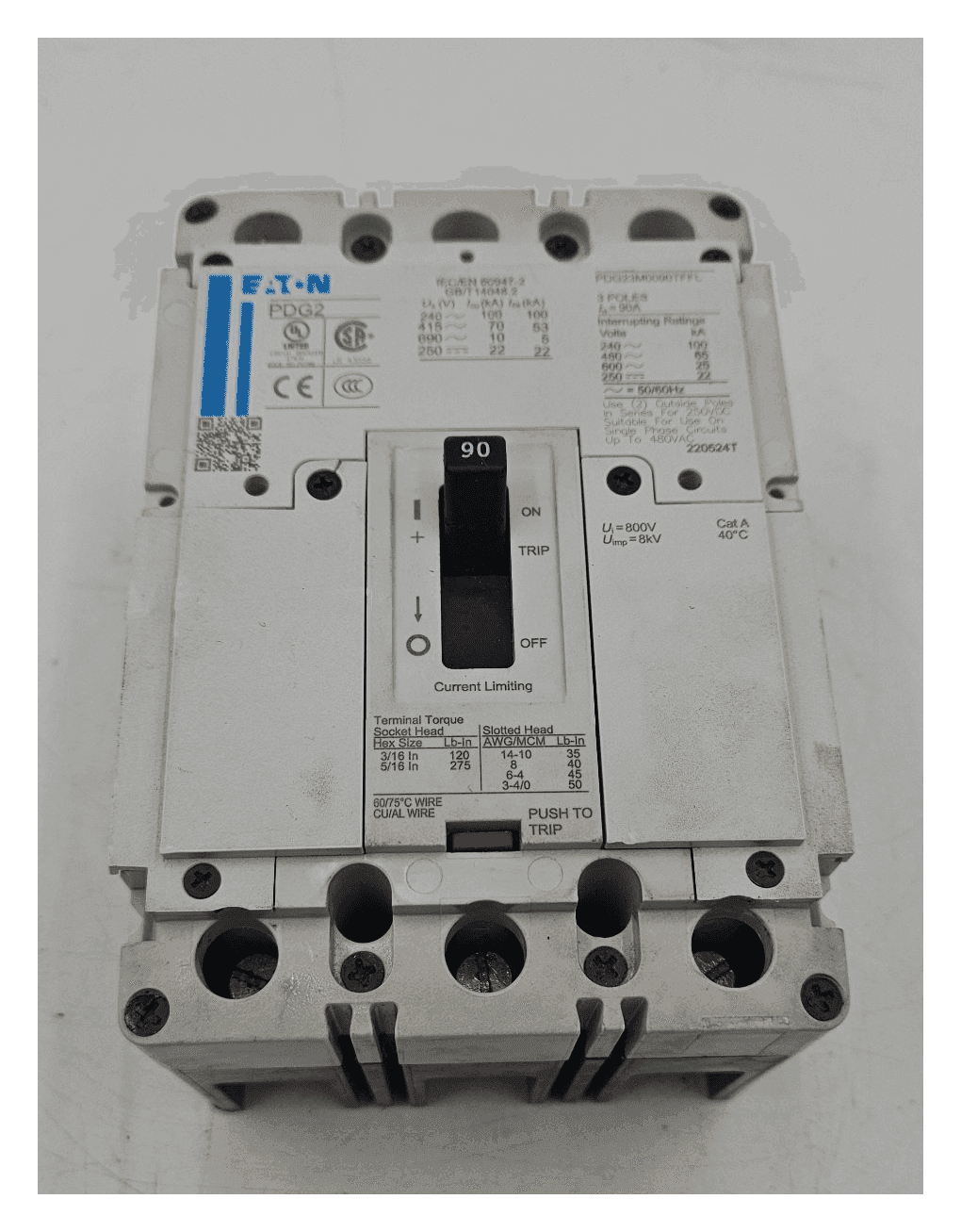 Eaton PDG23M0090TFFL Circuit Breaker — image 1 of 7
