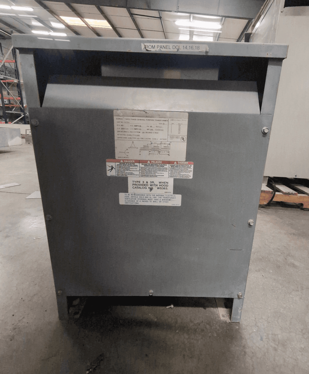 Square D 30T3H Dry Type Transformers — image 1 of 10