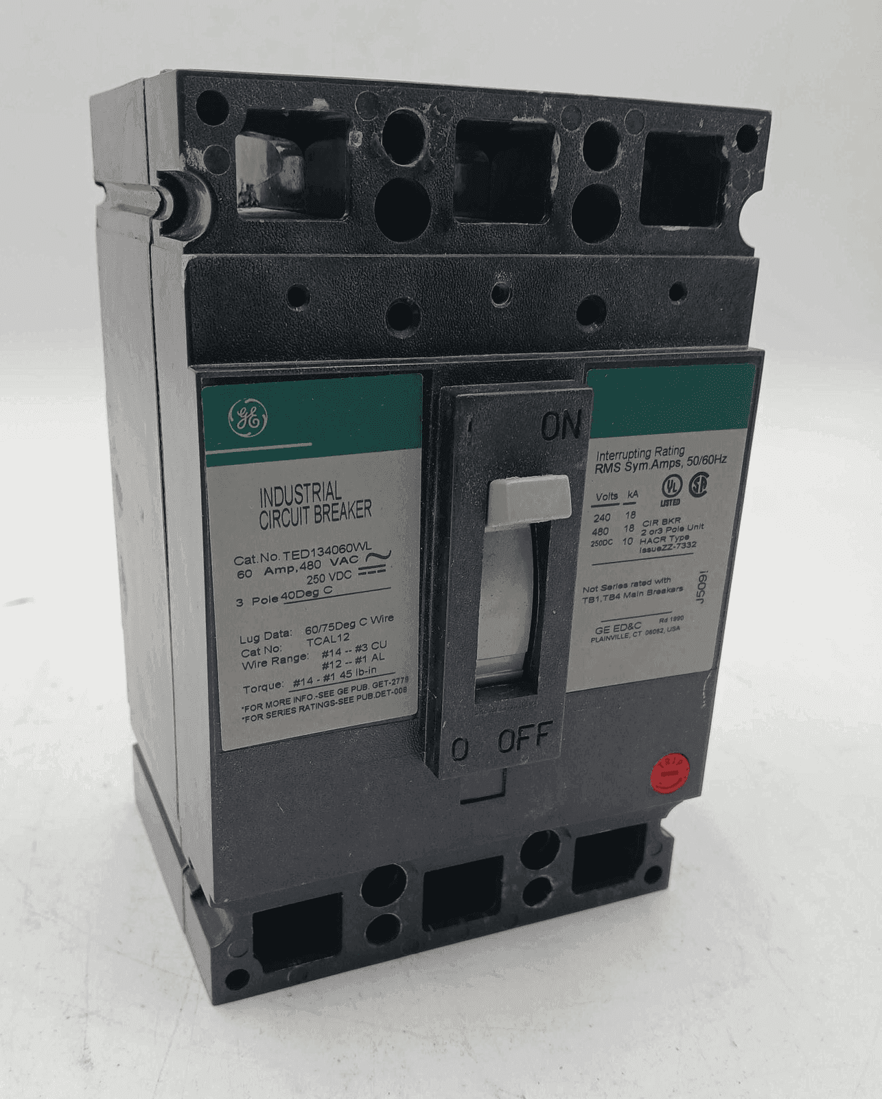 GE TED134060WL Circuit Breaker — image 1 of 7