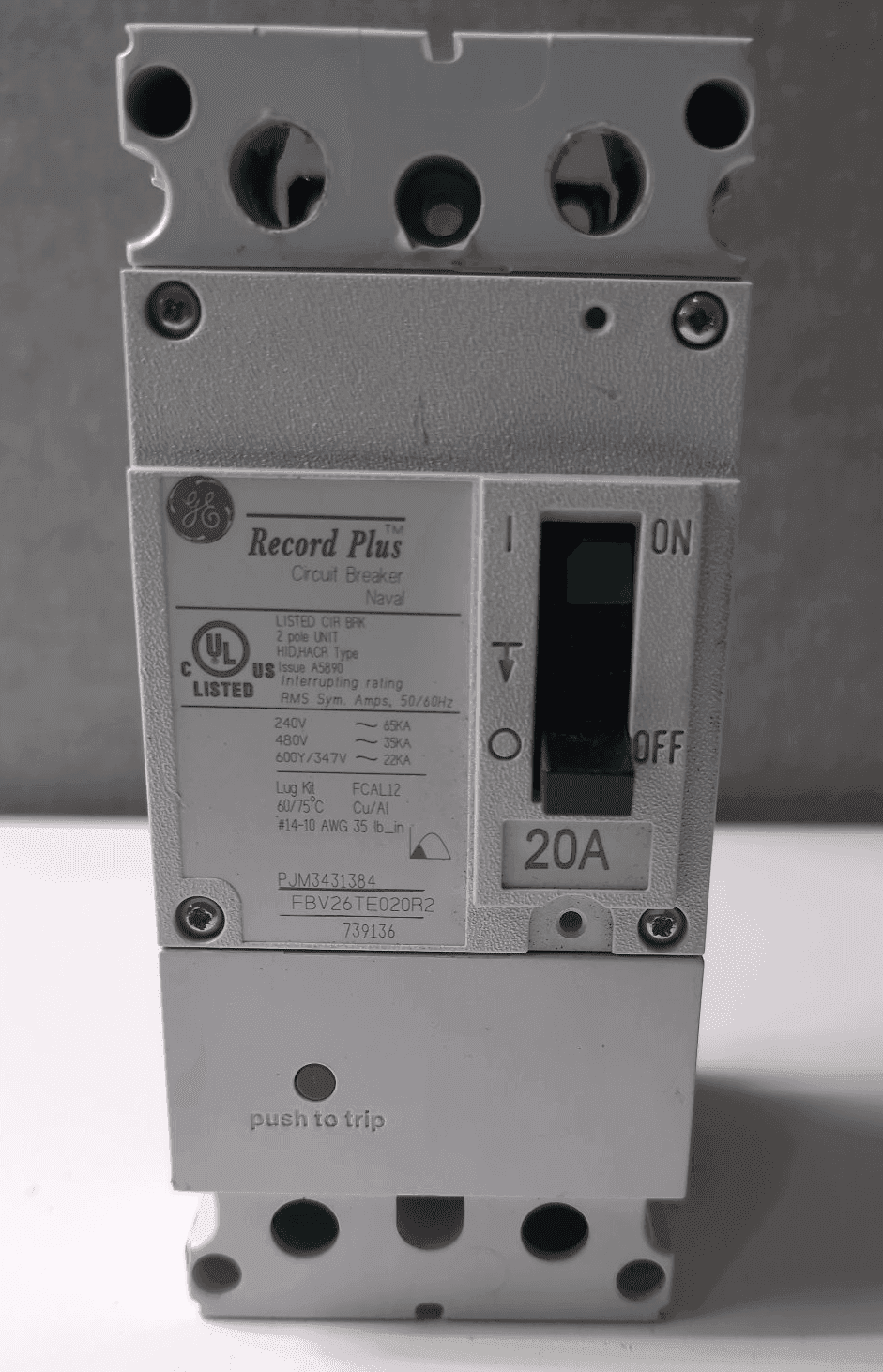 GE FBV26TE020R2 Circuit Breaker — image 1 of 6