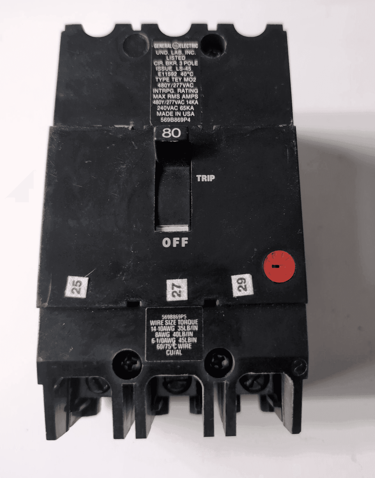 GE TEY380 Circuit Breaker — image 1 of 6