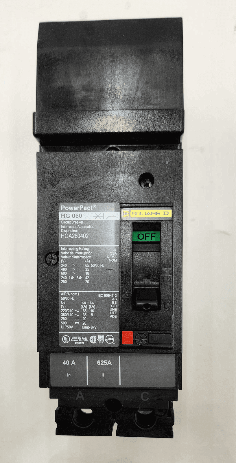 Square D HGA260402 Circuit Breaker — image 1 of 6