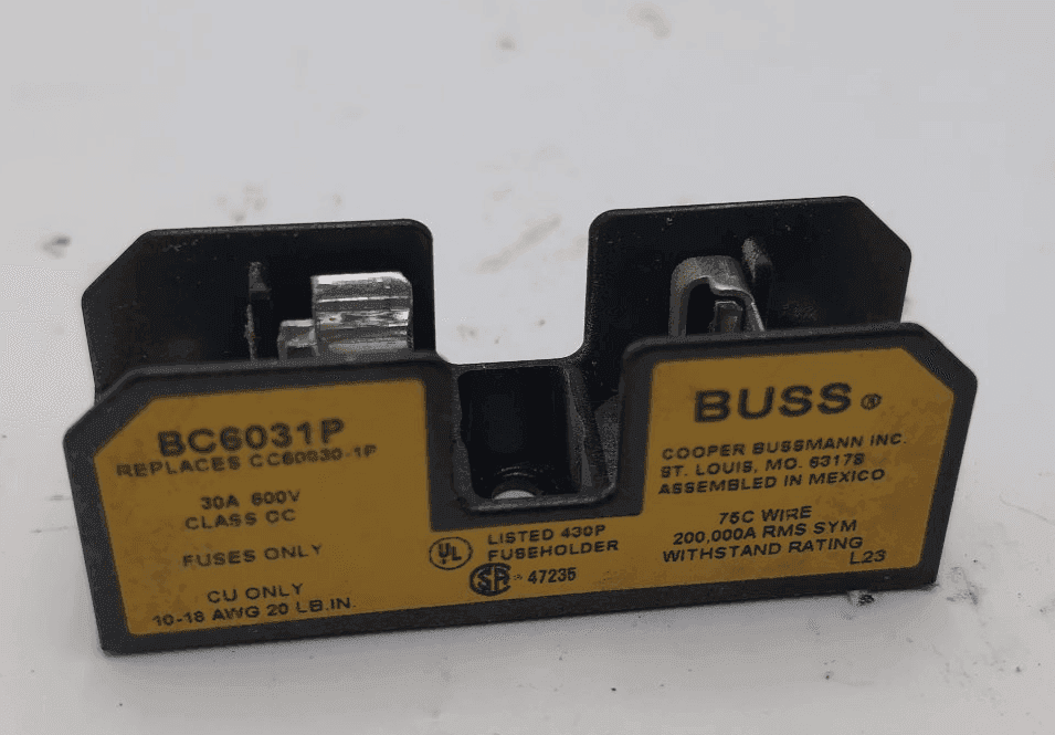 Bussmann BC6031P Fuse Holder 3" x 1" x 1"