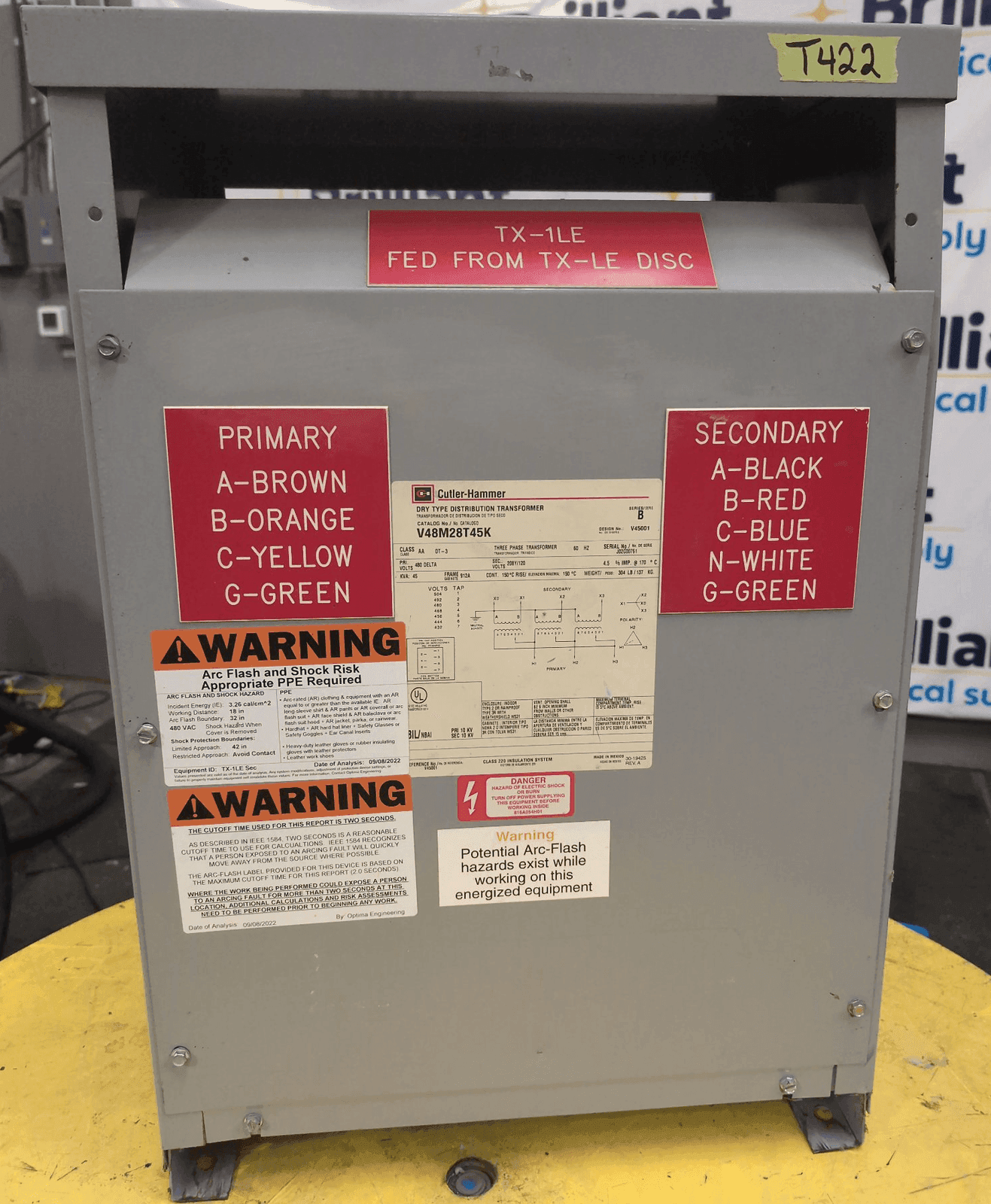 Cutler-Hammer V48M28T45K Dry Type Transformers — image 1 of 8