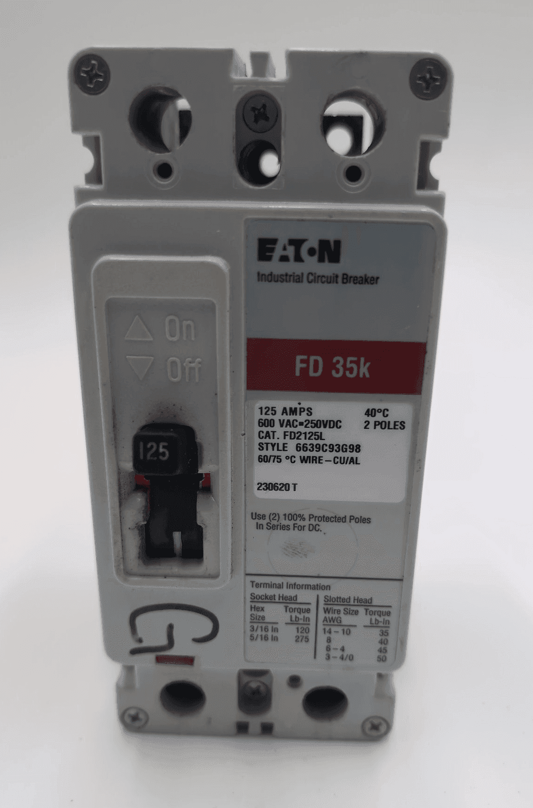 Eaton FD2125L Circuit Breaker — image 1 of 7