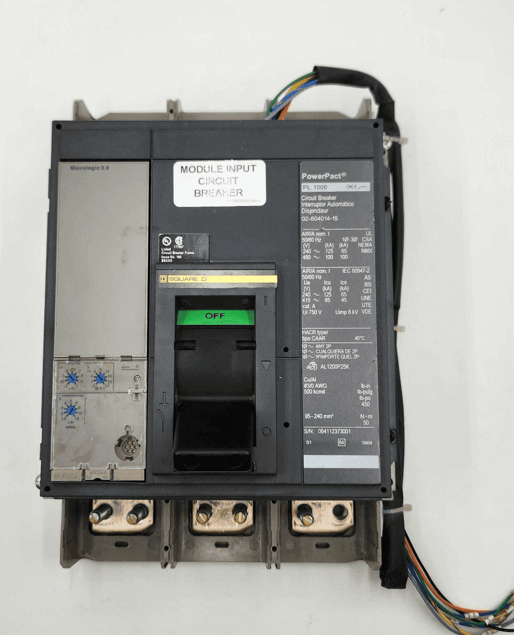 Square D PLF34100CU31AAFULYEY001 Circuit Breaker — image 1 of 8
