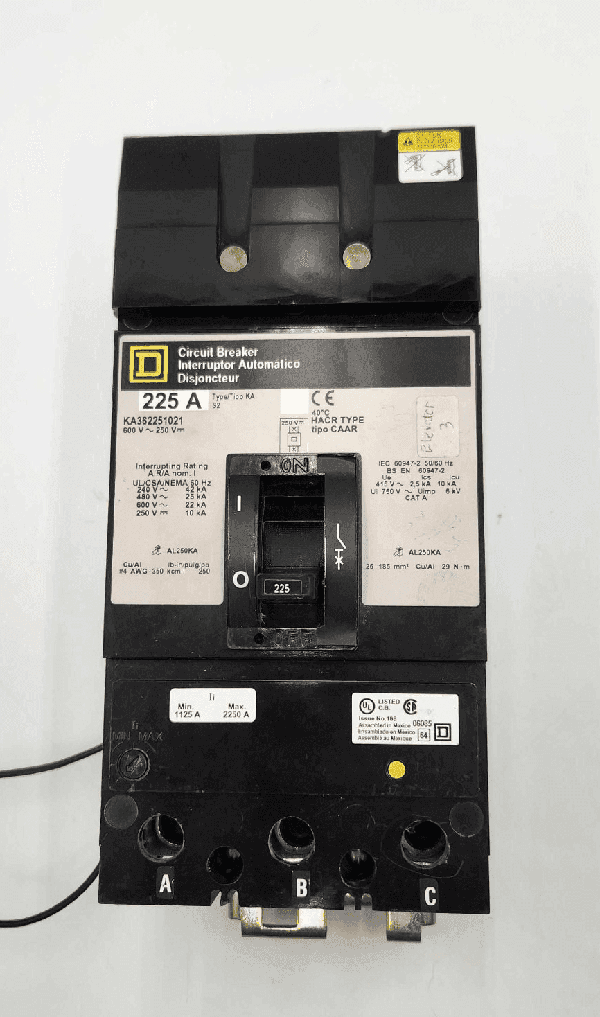 Square D KA362251021 Circuit Breaker — image 1 of 7