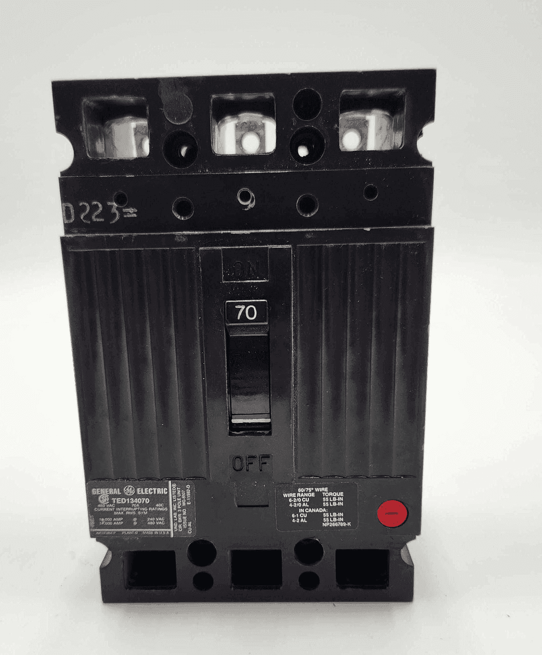 GE TED134070 Circuit Breaker — image 1 of 7