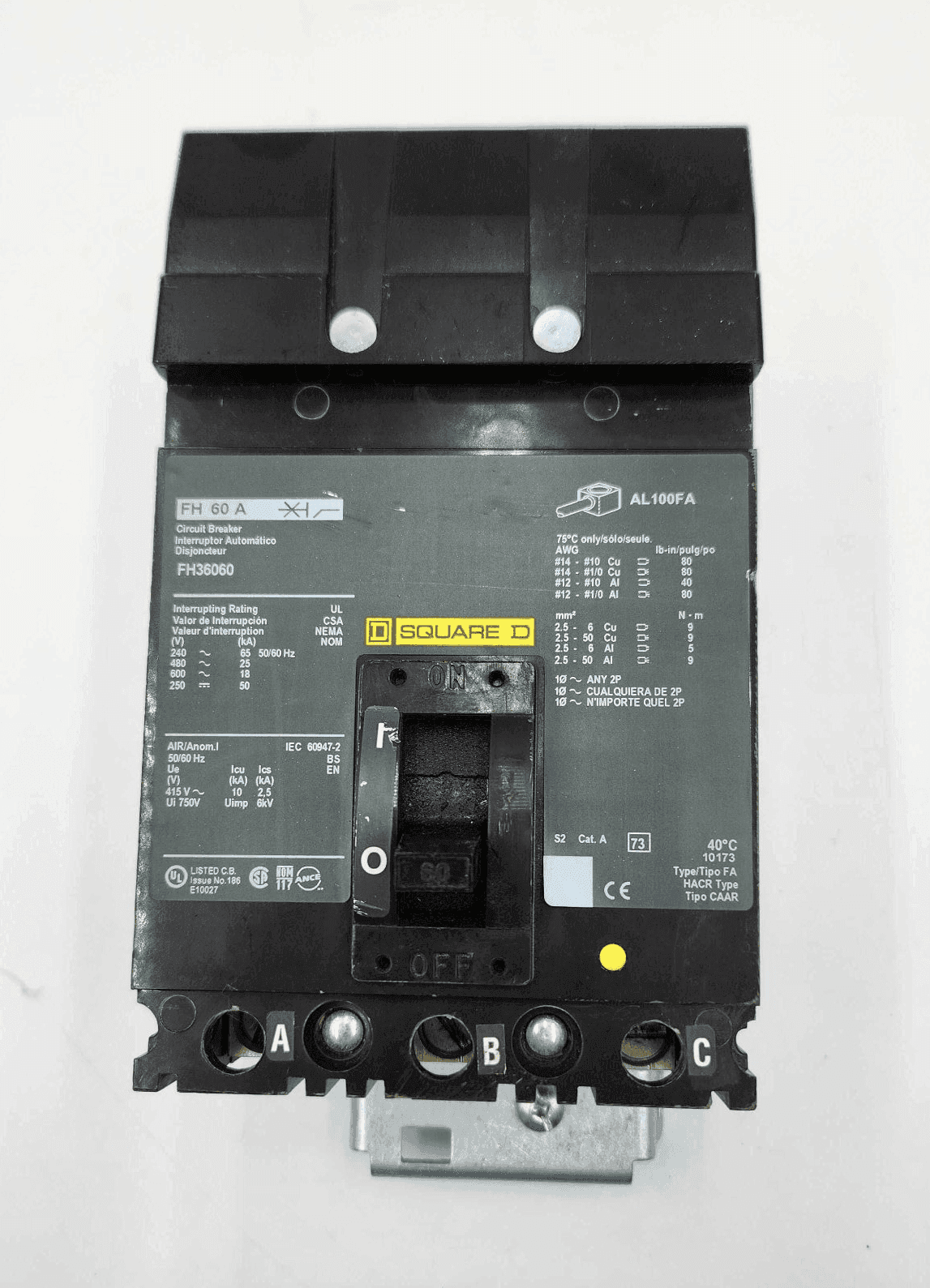 Square D FH36060 Circuit Breaker — image 1 of 7