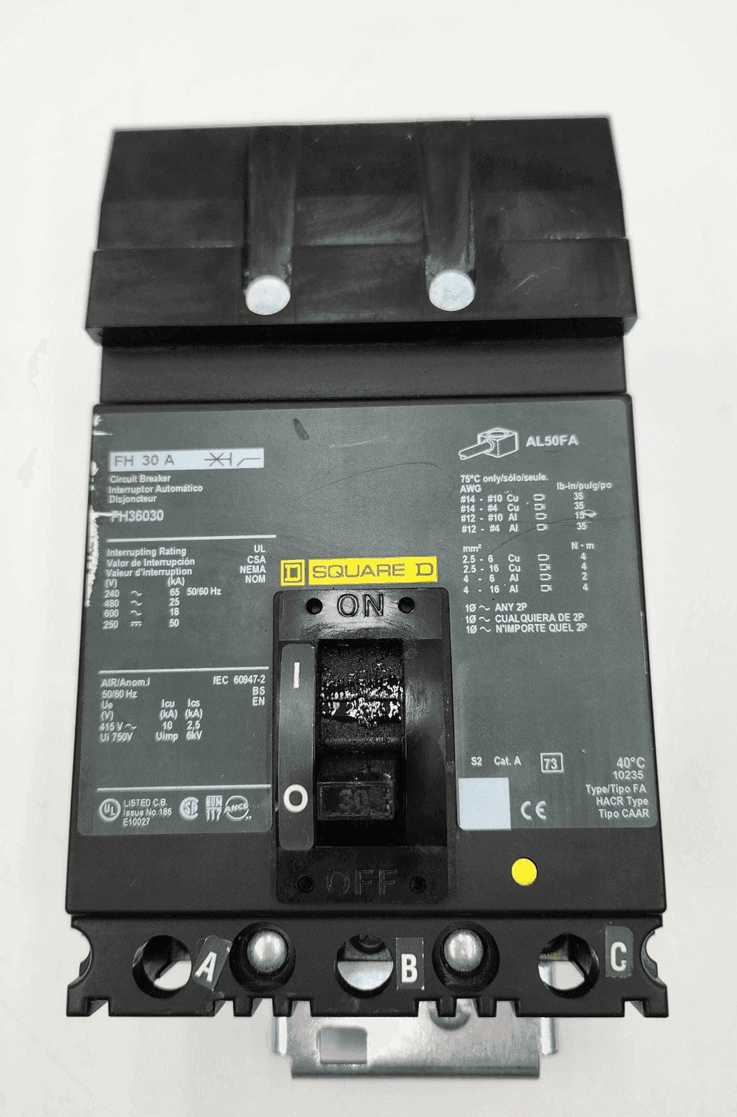 Square D FH36030 Circuit Breaker — image 1 of 7