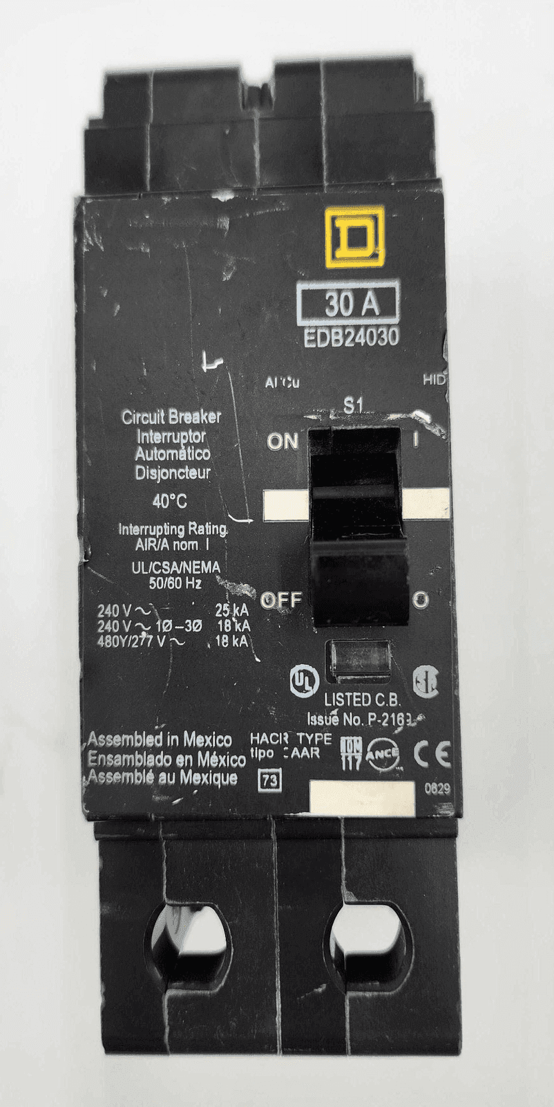 Square D EDB24030 Circuit Breaker — image 1 of 7