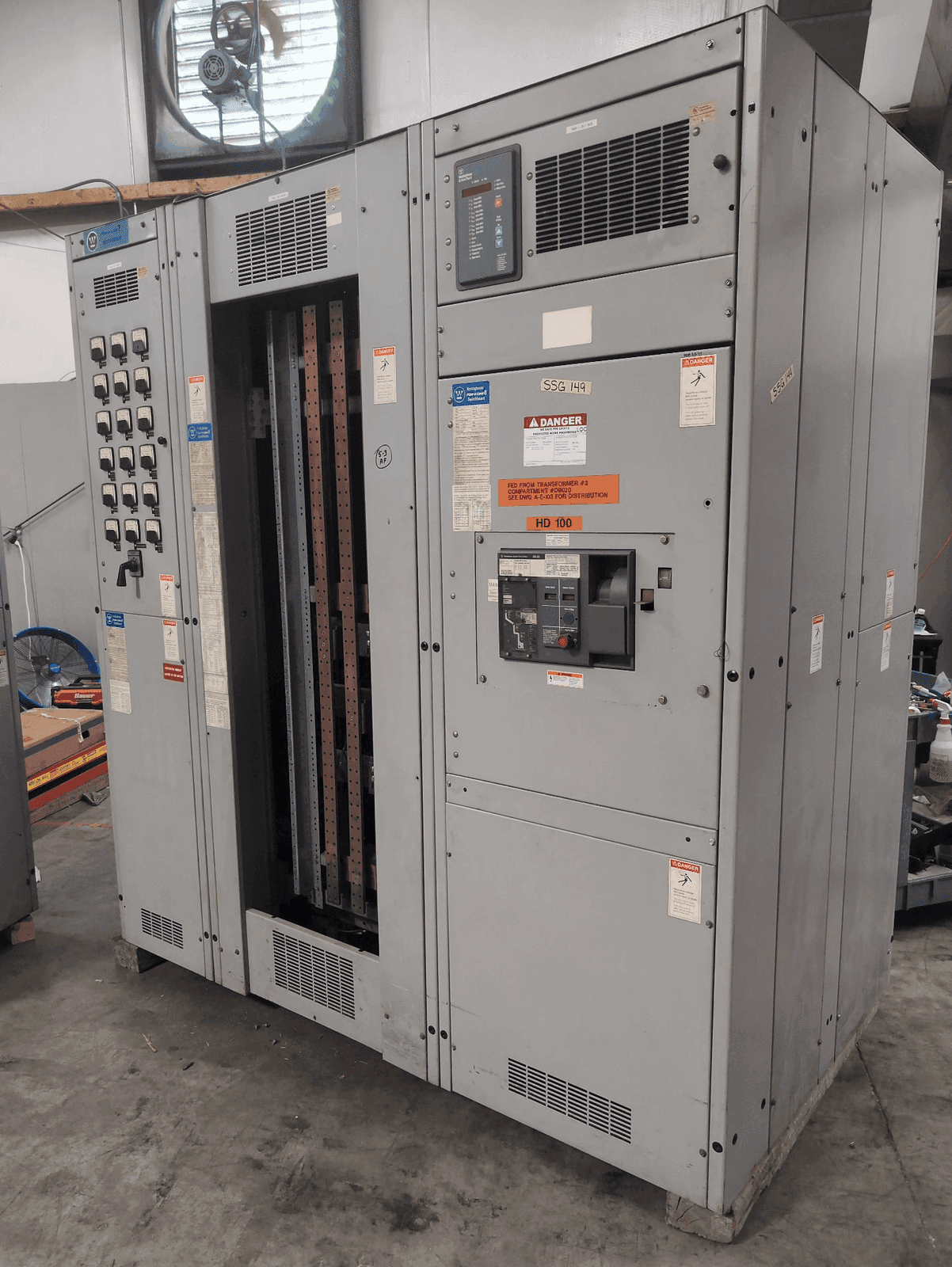 Westinghouse POW-R-LINE C Switchboard 2000A 480V 3PH 4W NEMA 1