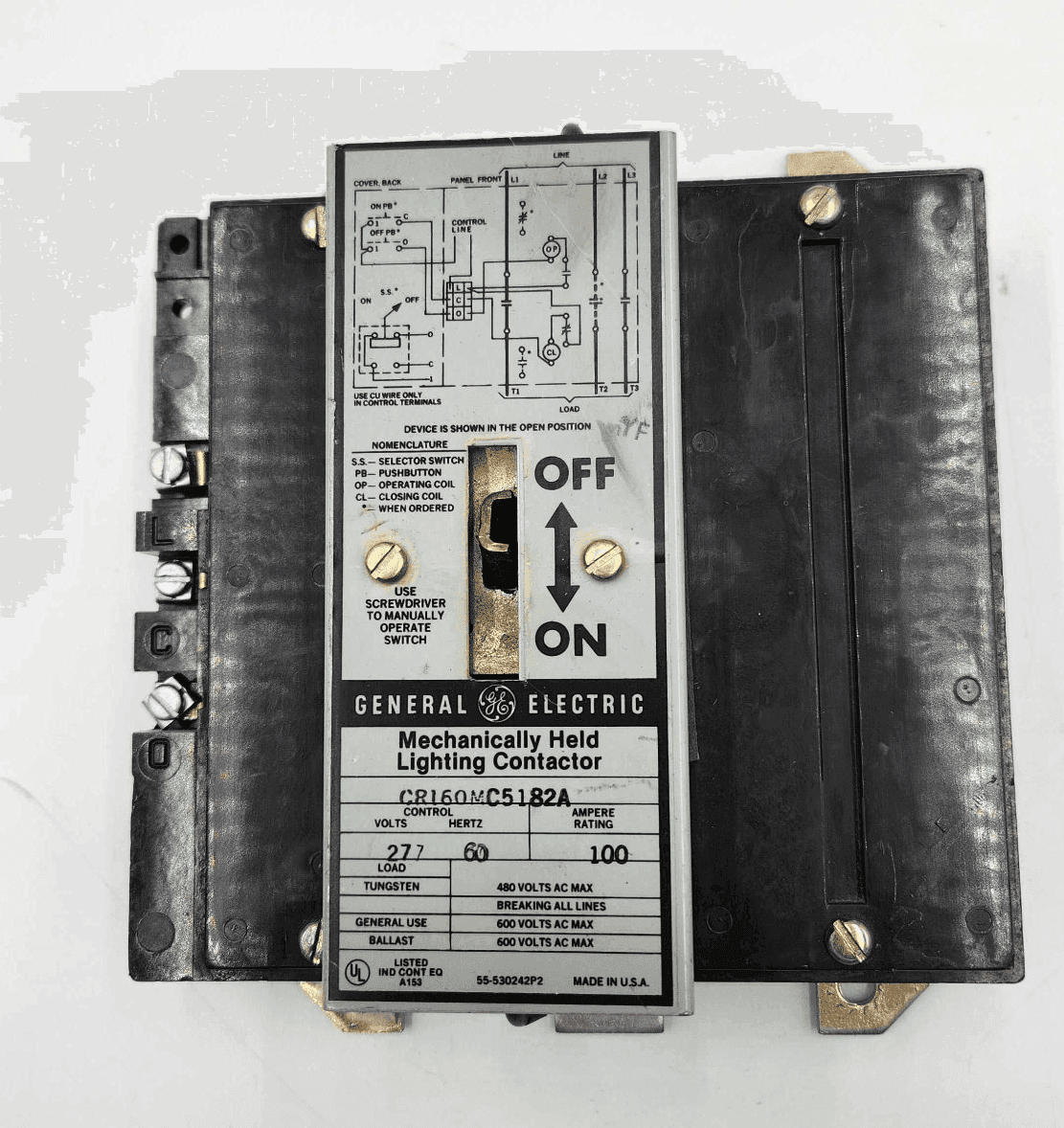 General Electric CR160MC5182A Contactor 277V