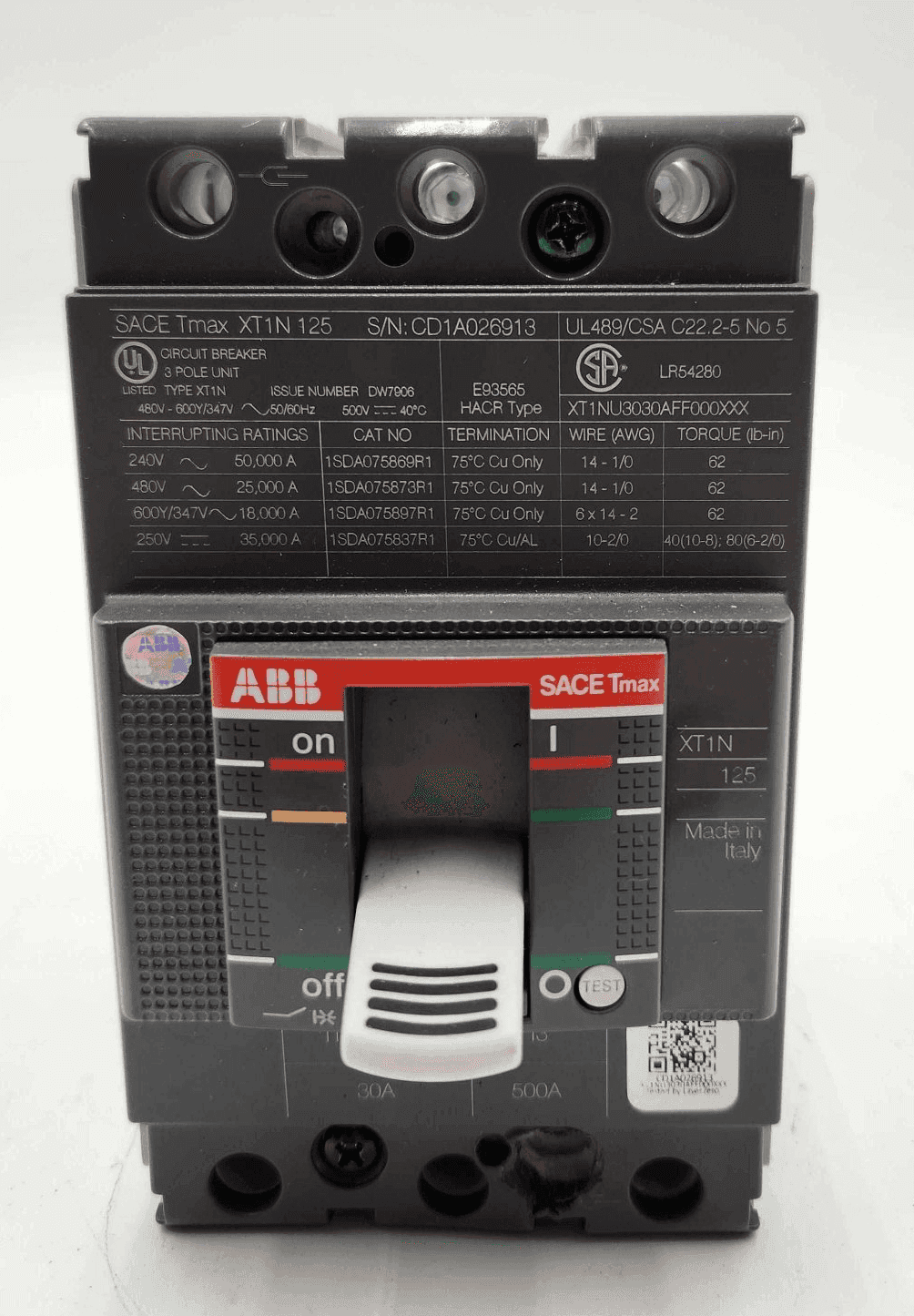 ABB XT1NU3030AFF000XXX Circuit Breaker — image 1 of 8