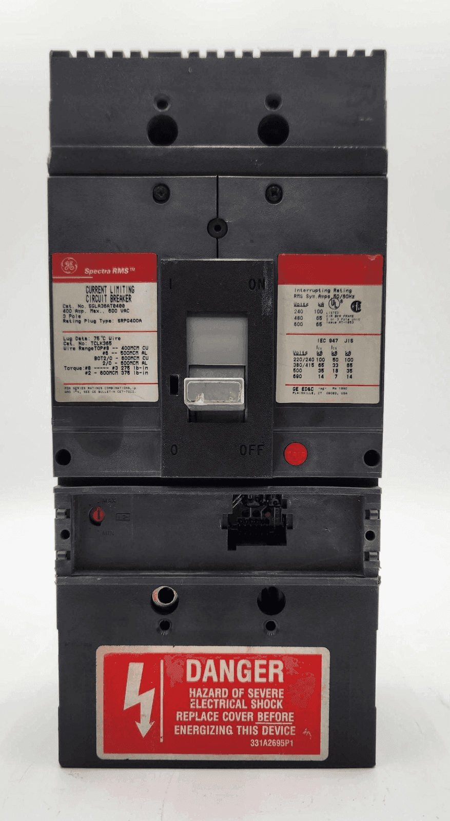 GE SGLA36AT0400 Circuit Breaker 400A 600V 3P SGLA