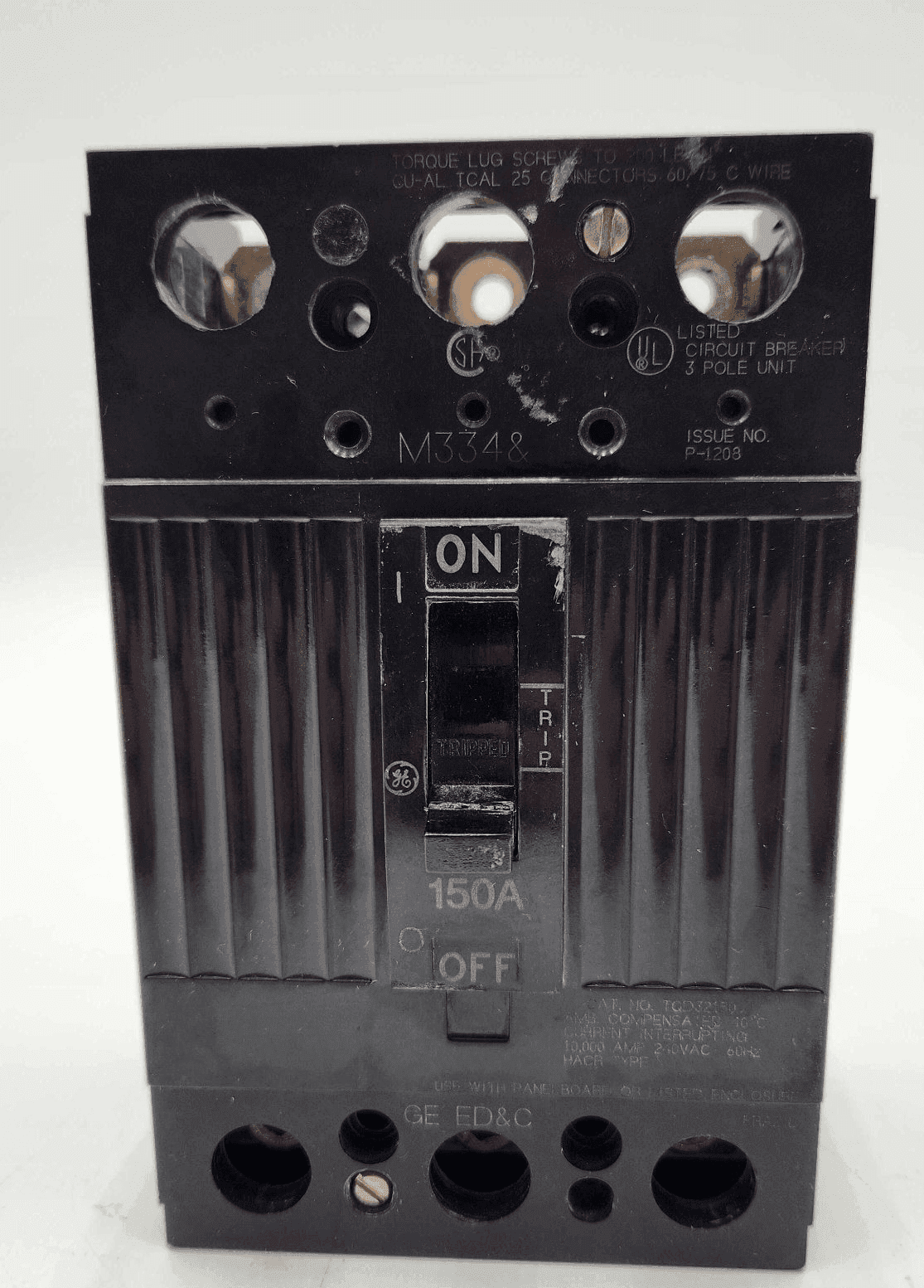 GE TQD32150 Circuit Breaker 150A 240V 3 Pole
