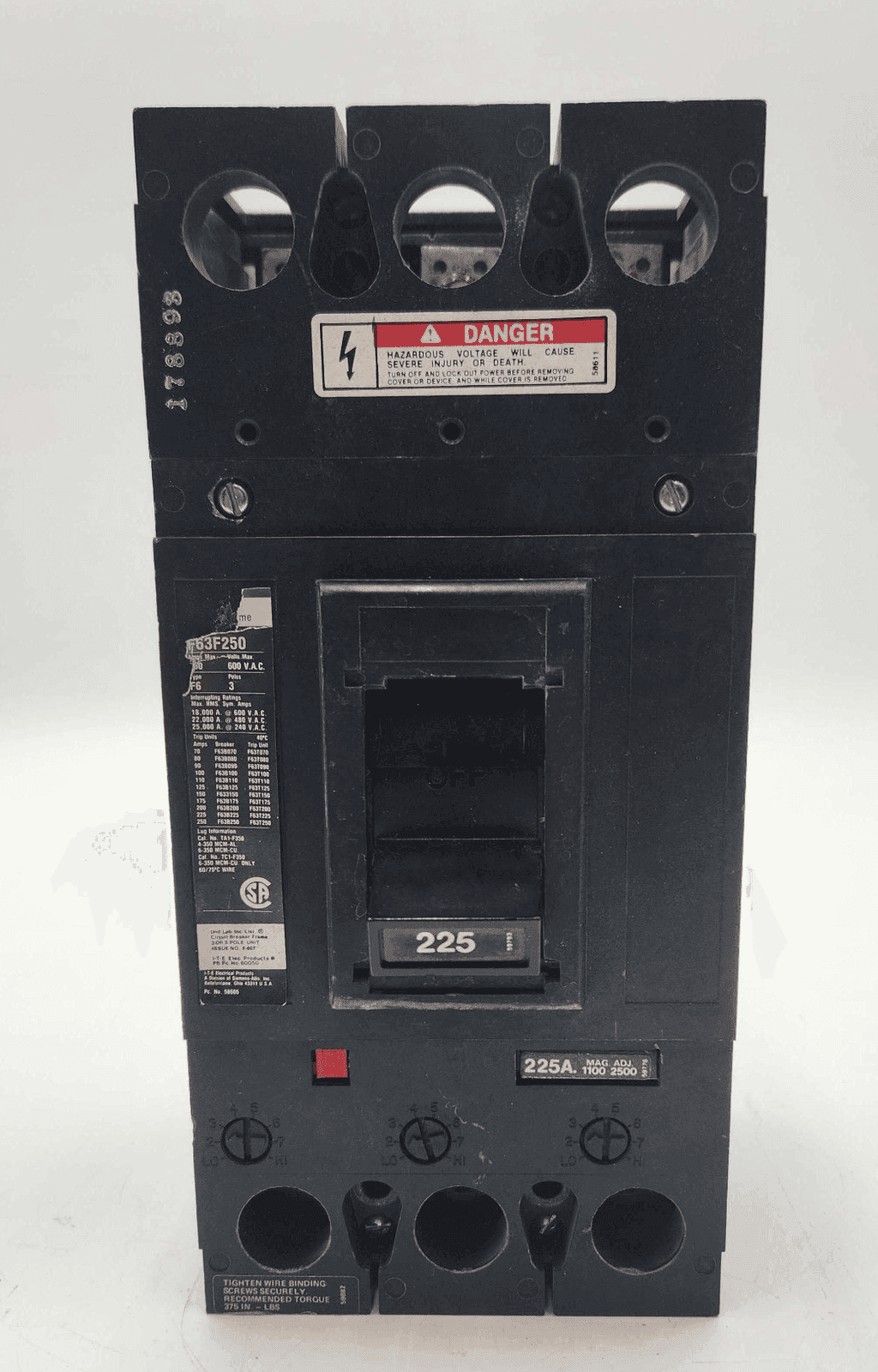 Siemens F63F250 Circuit Breaker — image 1 of 7