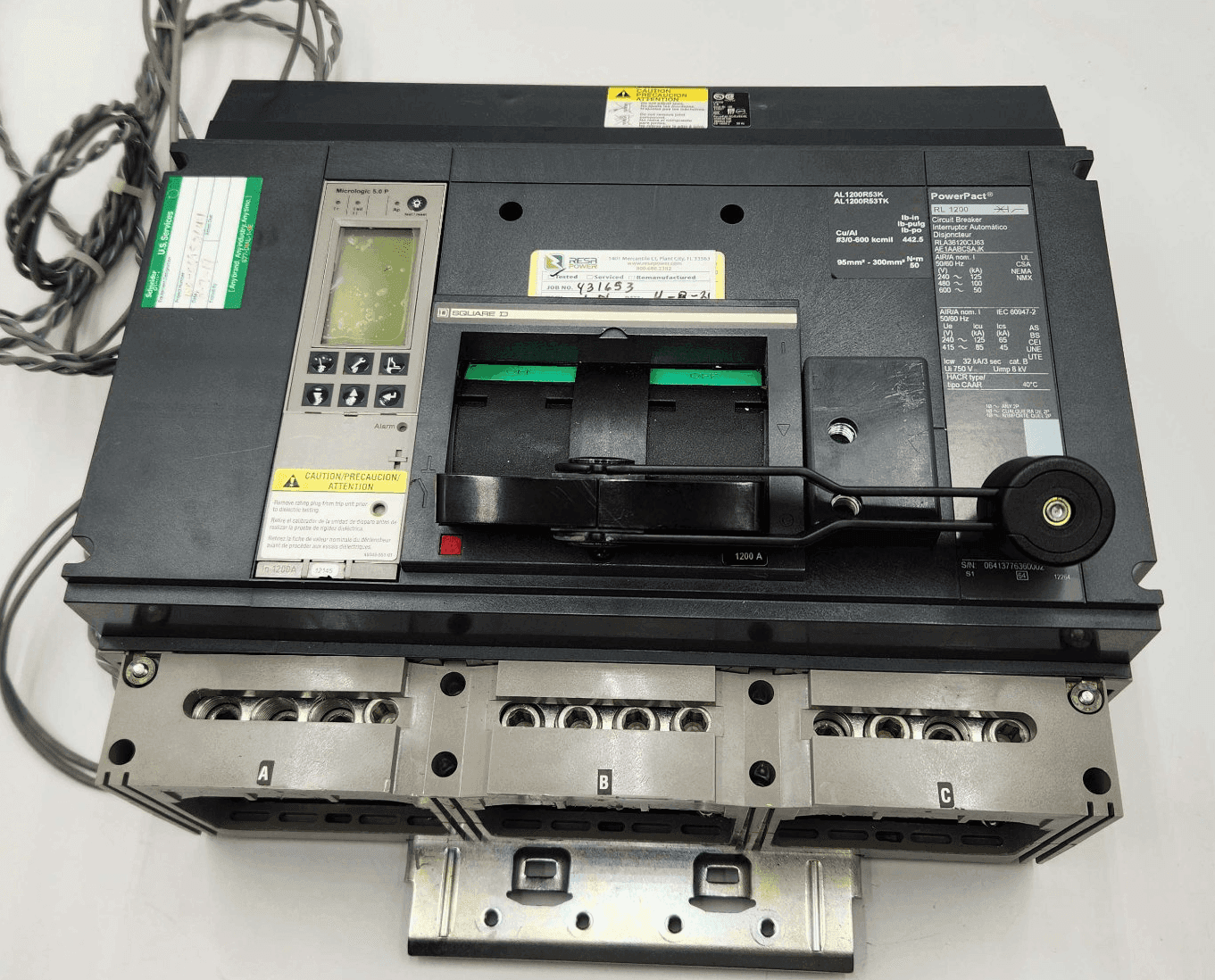 Square D RLA36120CU63AE1AABCSAJK Circuit Breaker — image 1 of 8