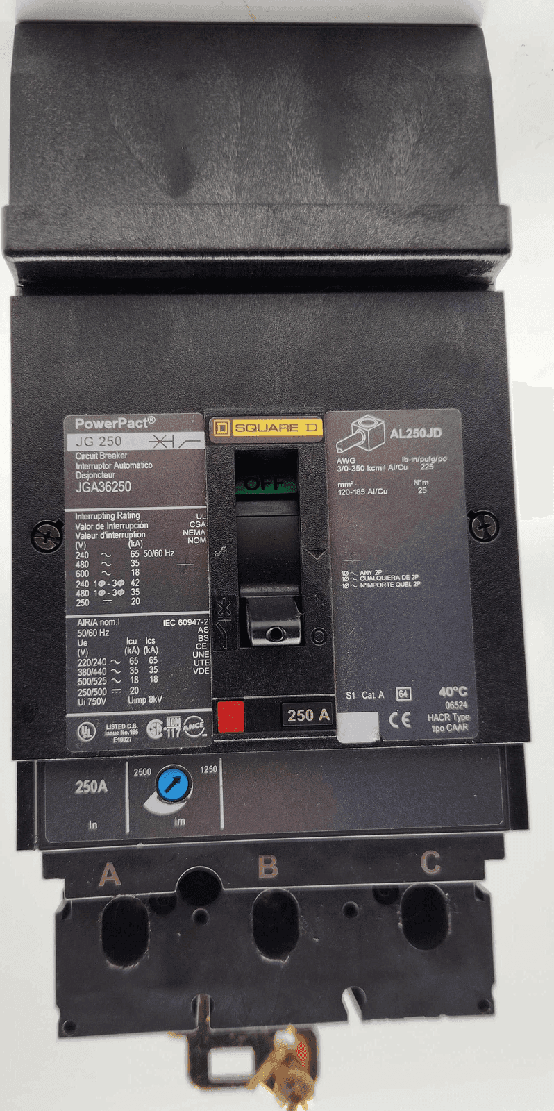 Square D JGA36250 Circuit Breaker — image 1 of 7