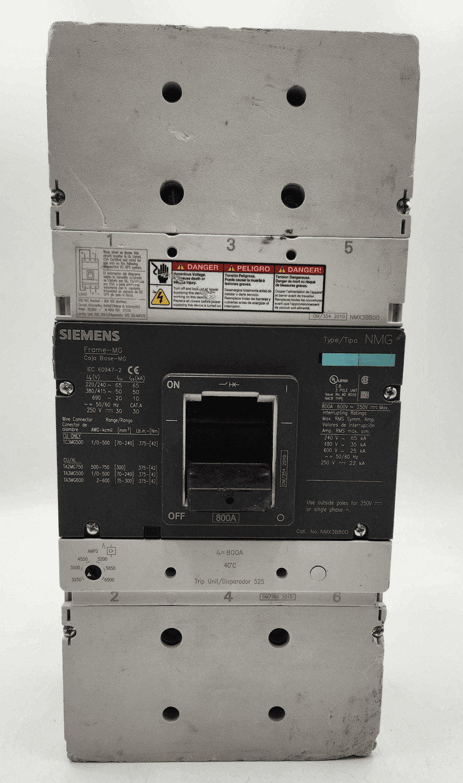 Siemens NMX3B800 Circuit Breaker — image 1 of 10