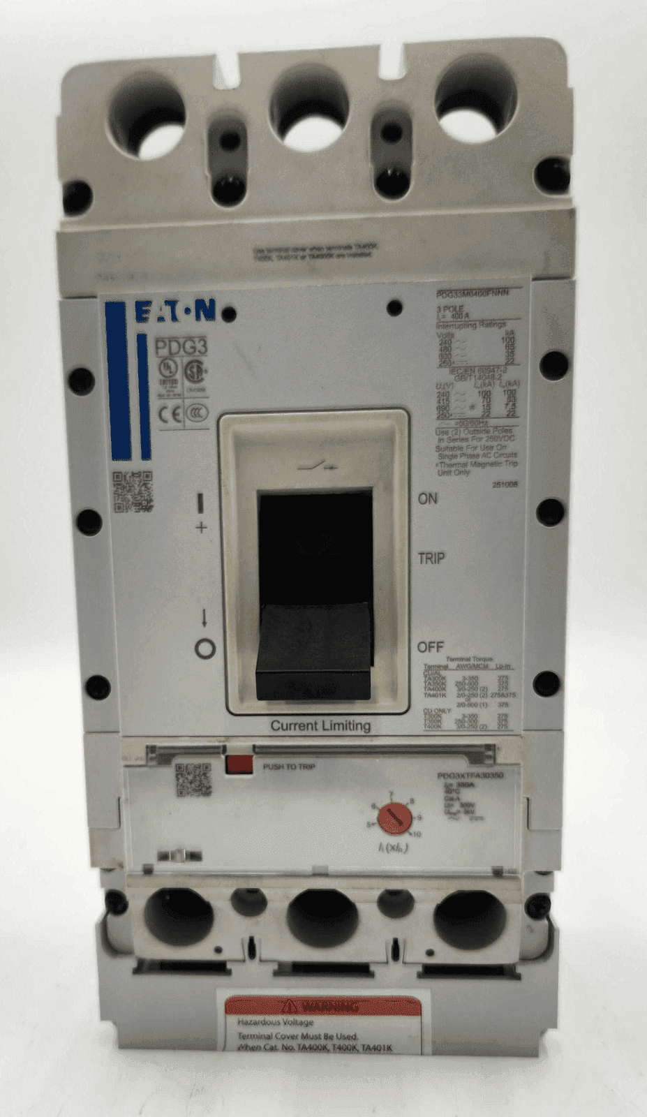 Eaton PDG33M0400FNNN Circuit Breaker 400A 600V 3P