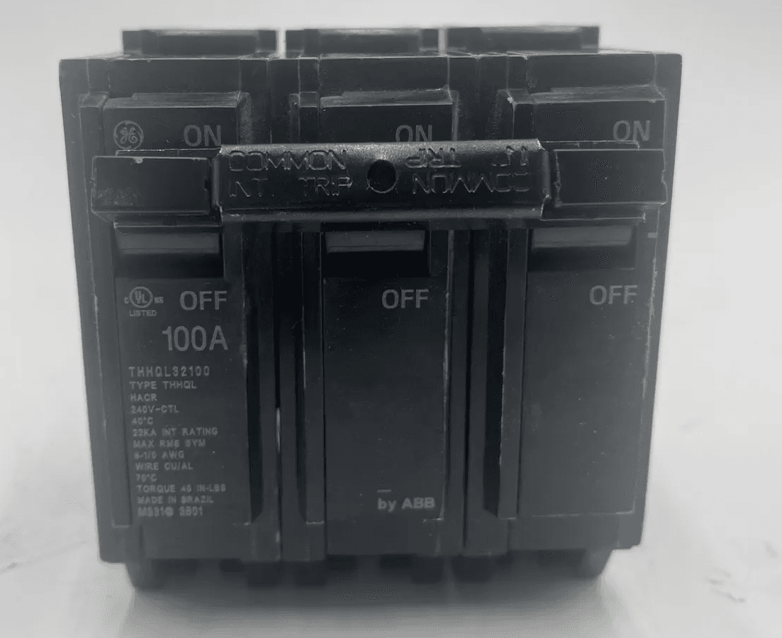 GE THHQL32100 Circuit Breaker 100A 240V 3P