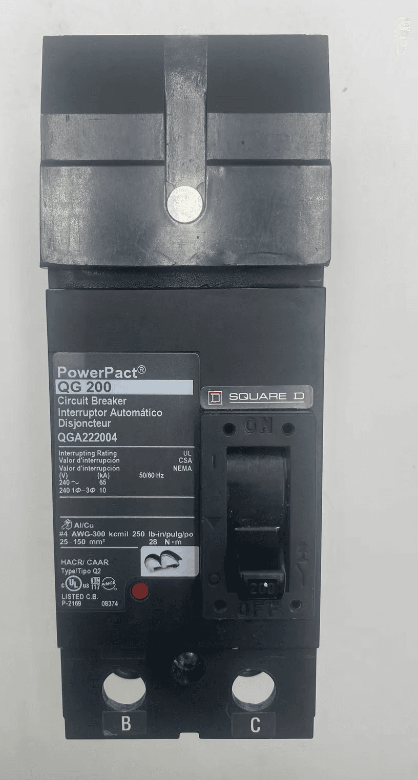 Square D QGA222004 Circuit Breaker 200A 600V 2 Pole