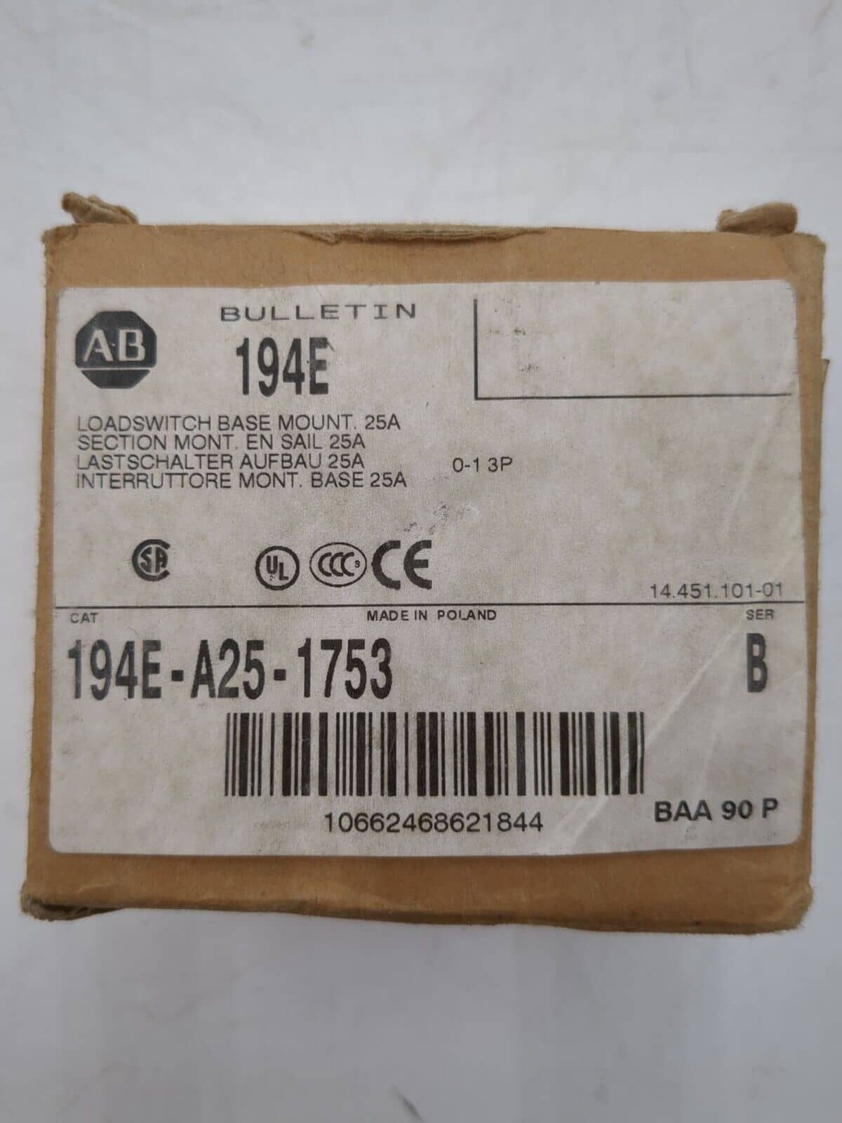 Allen-Bradley 194E-A25-1753