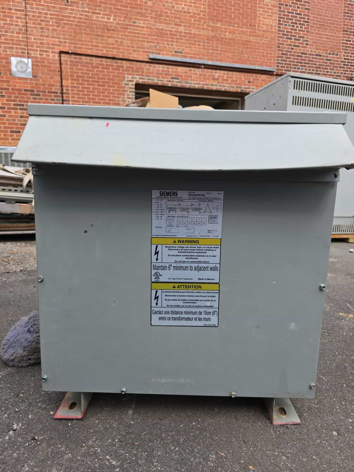 Siemens 3F3Y045TP1DS Dry Type Transformers — image 1 of 8