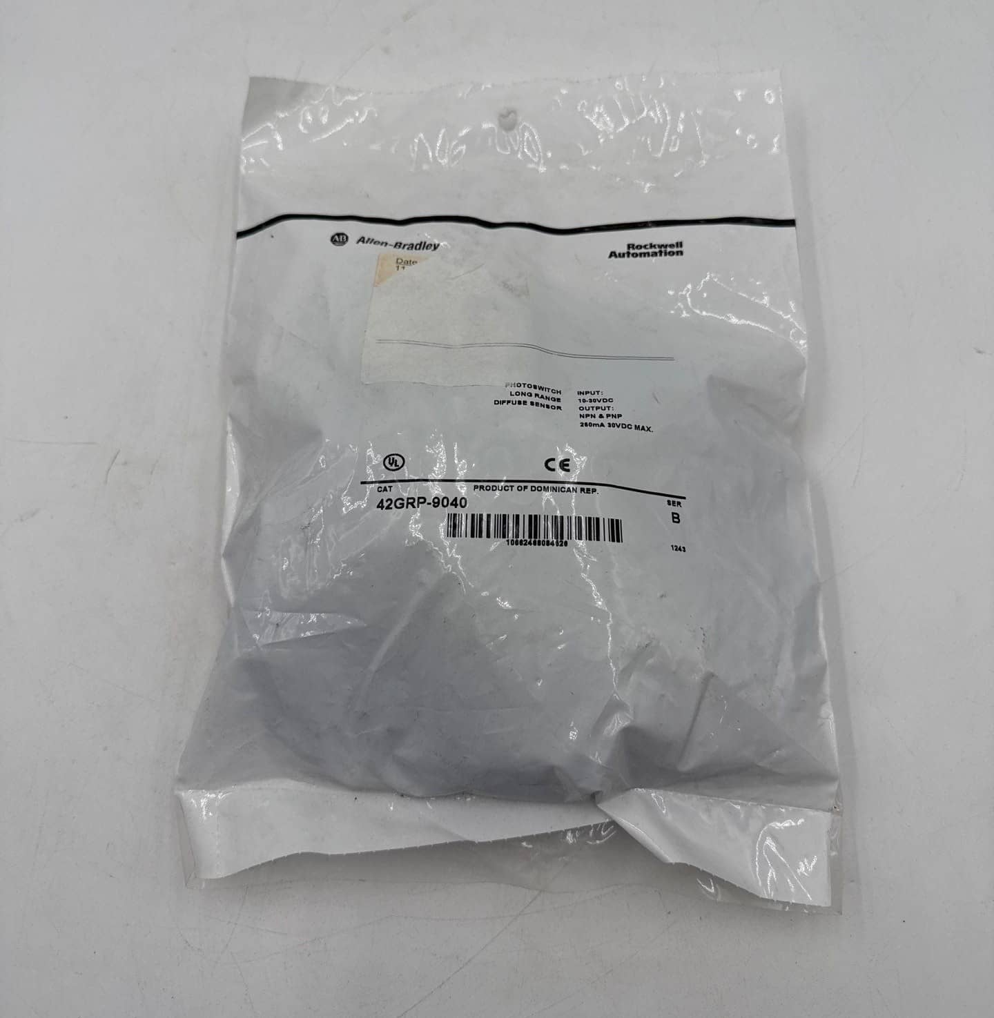 Allen-Bradley 42GRP-9040 Long Range Photoswitch Diffuse Sensor 10-30VDC 250mA