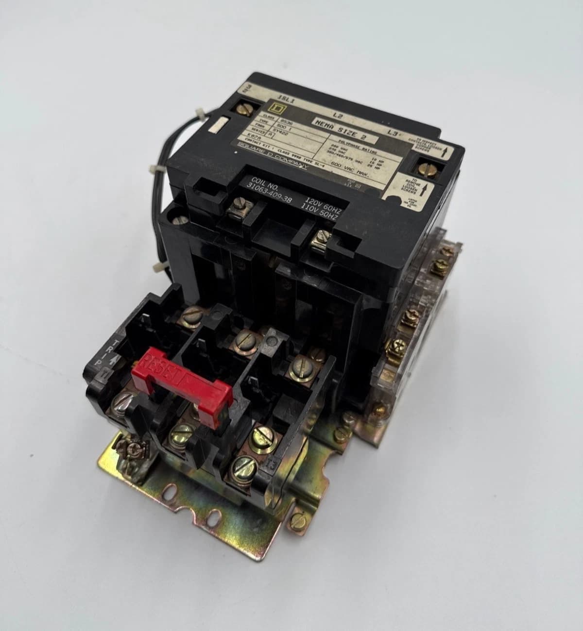 Square D 8536SD01 Starter NEMA Size 2 3P 600V 3PH 25HP Coil 110/120V 8536SDO1 – image 1