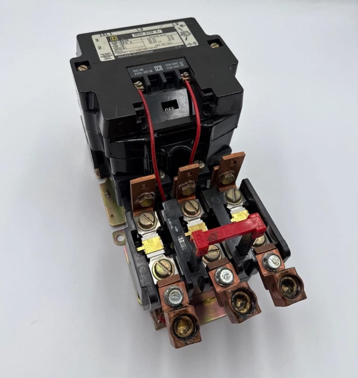 Square D 8536SF01S Starter NEMA Size 4 135A 3P 600V 100HP Coil 110/120V CC81.5