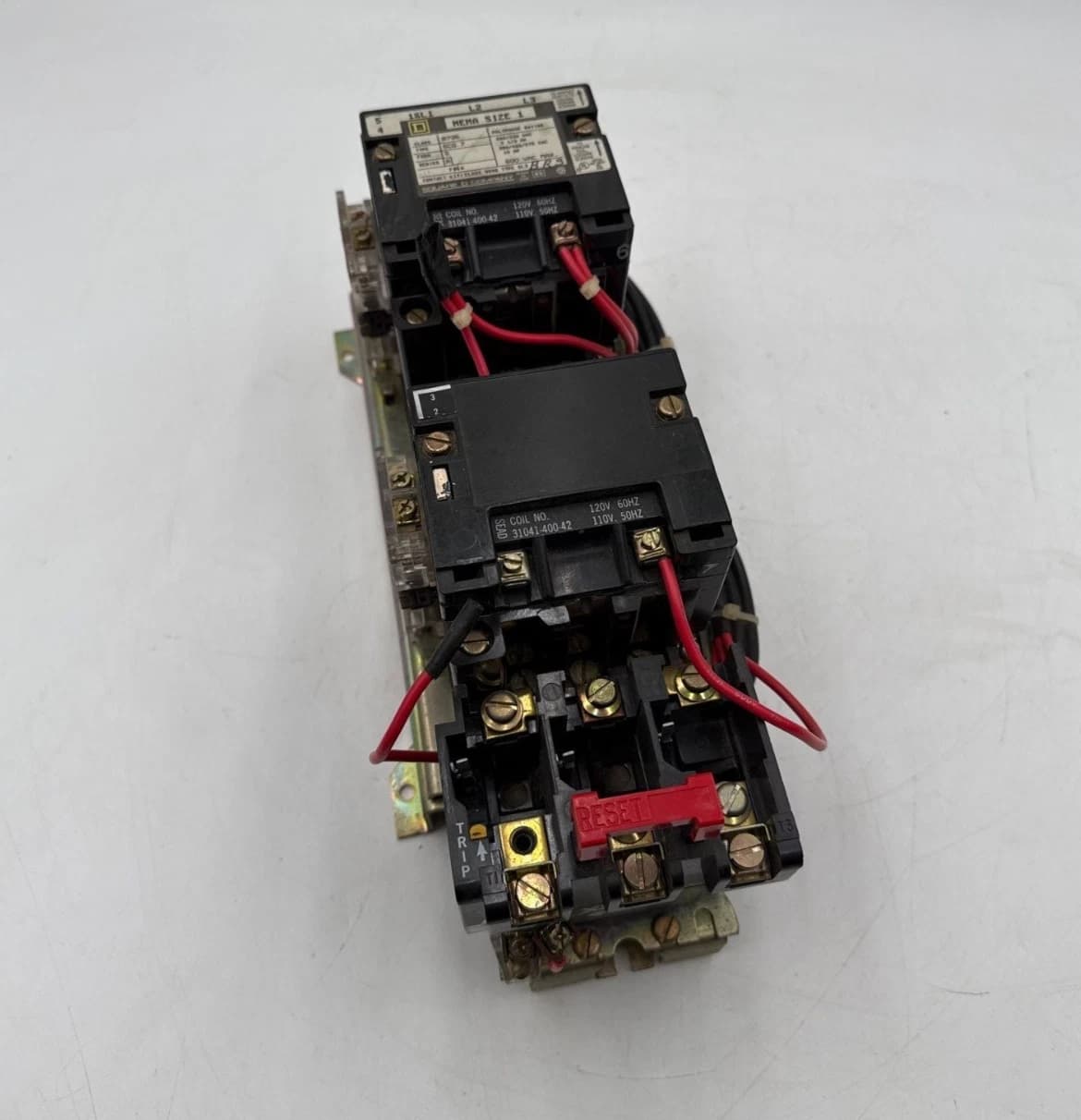 Square D 8736 SC07 Reversing Starter NEMA Size 1 27A 3P 600V 10HP Coil 110/120V