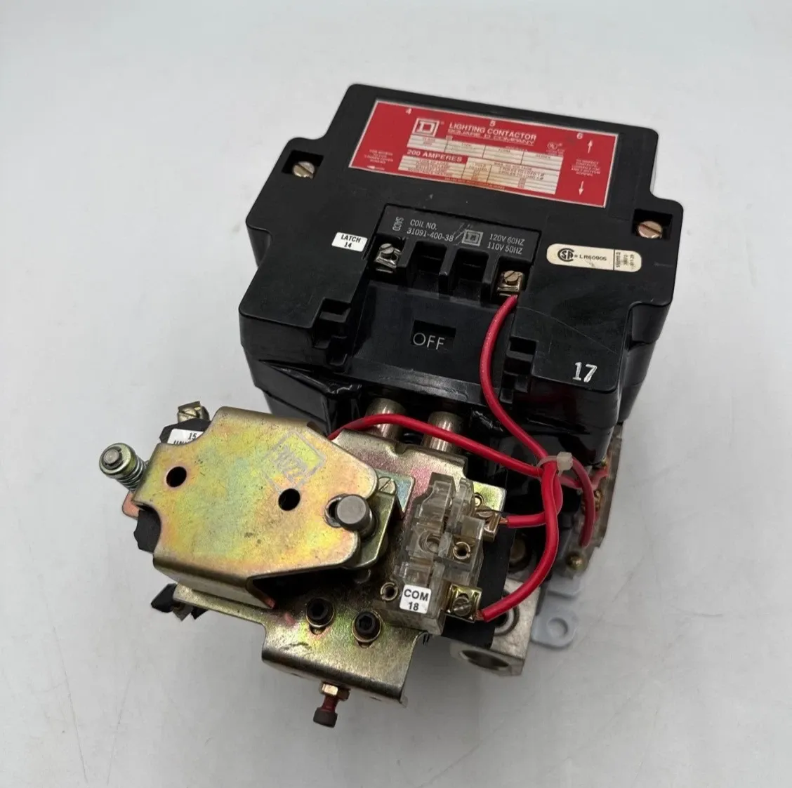 Sq D 8903SV011 Lighting Contactor Coil 110/120V 200A 3P 600V Mechanically Held