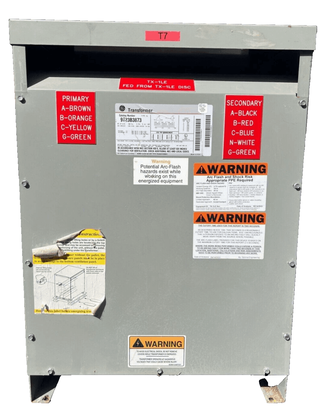 GE 9T23B3873 Dry Type Transformers — image 1 of 7