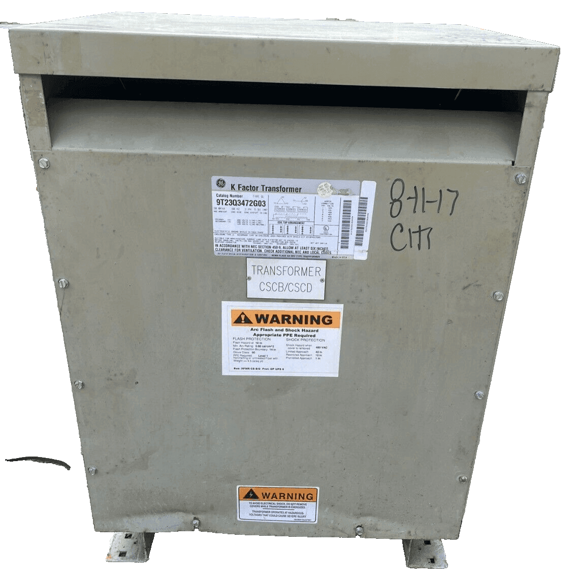 GE 9T23Q3472G03 Dry Type Transformers — image 1 of 8