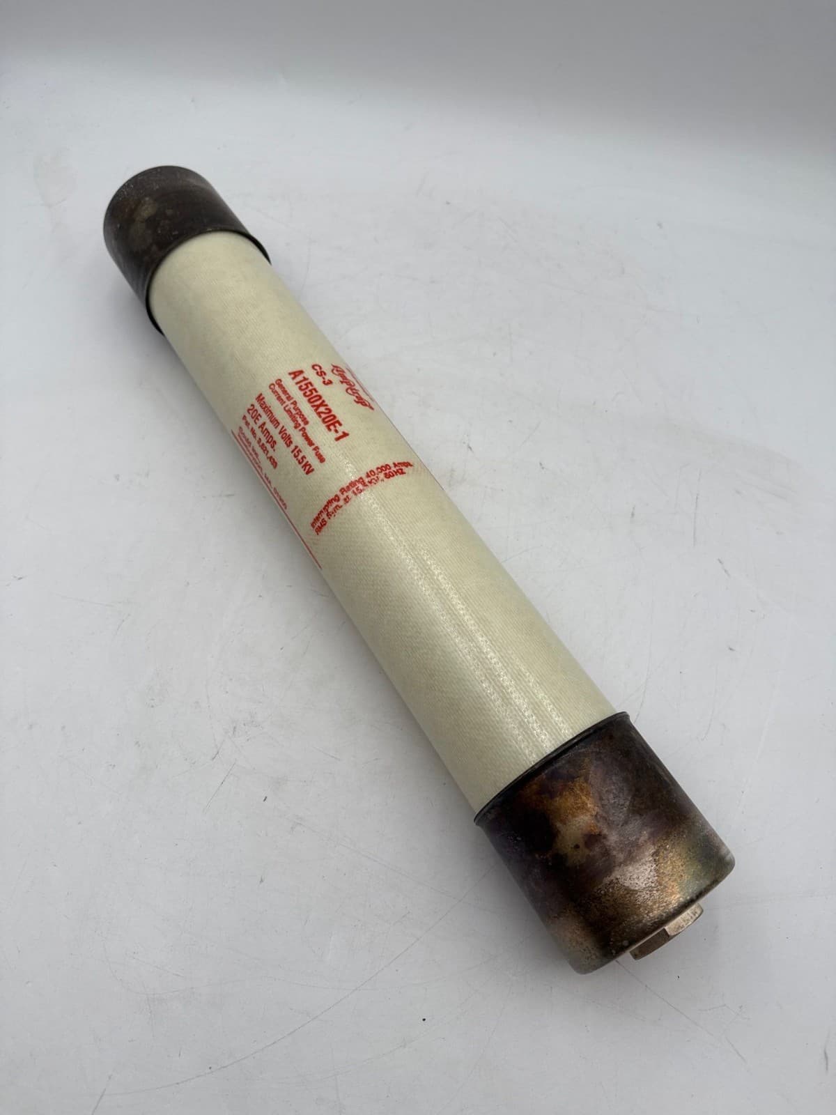 Gould A1550X20E-1 Current Limiting Power Fuse 20E 15.5KV CS-3 20 E Amps