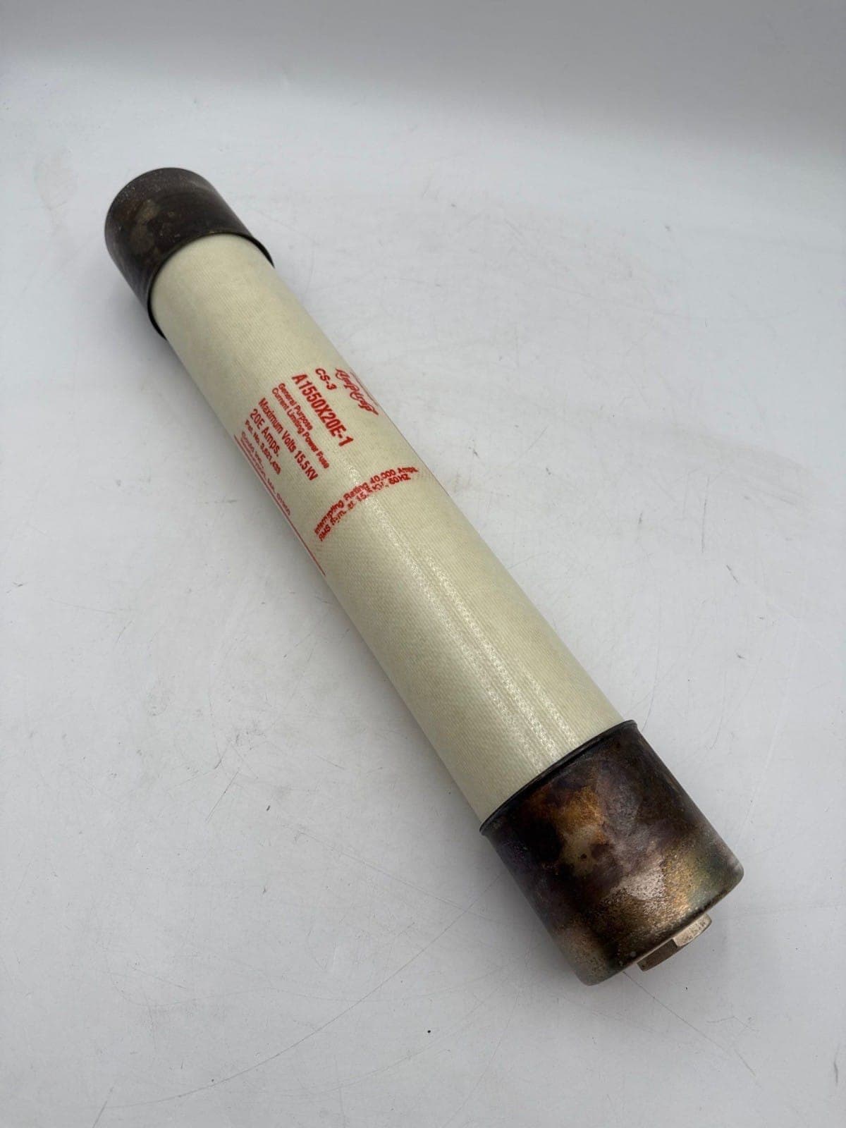 Gould A1550X20E-1 Current Limiting Power Fuse 20E 15.5KV CS-3 20 E Amps