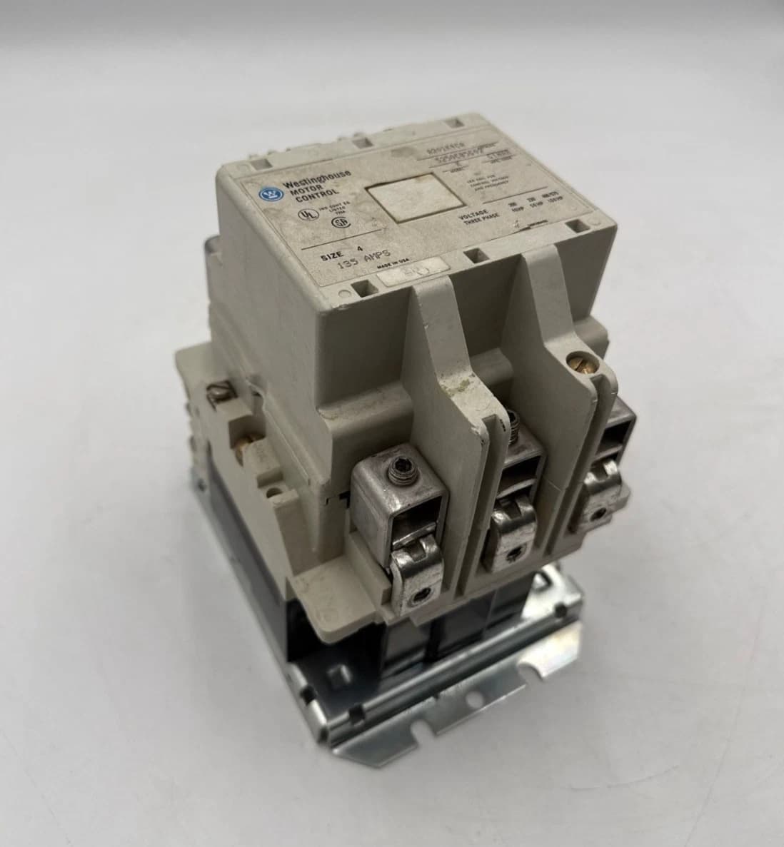 Westinghouse A201K4CA Contactor Size 4 135A 3P 600V 3PH 100HP Coil 110/120V