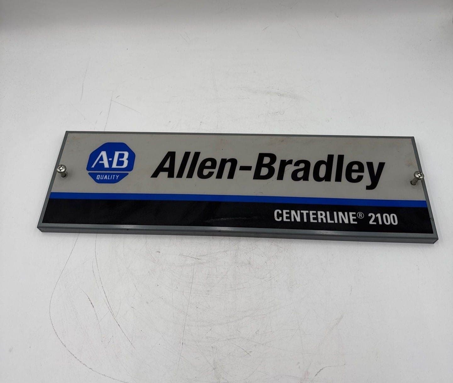 Allen Bradley Centerline 2100 Motor Control Center Nameplate 5-3/4in x 19in