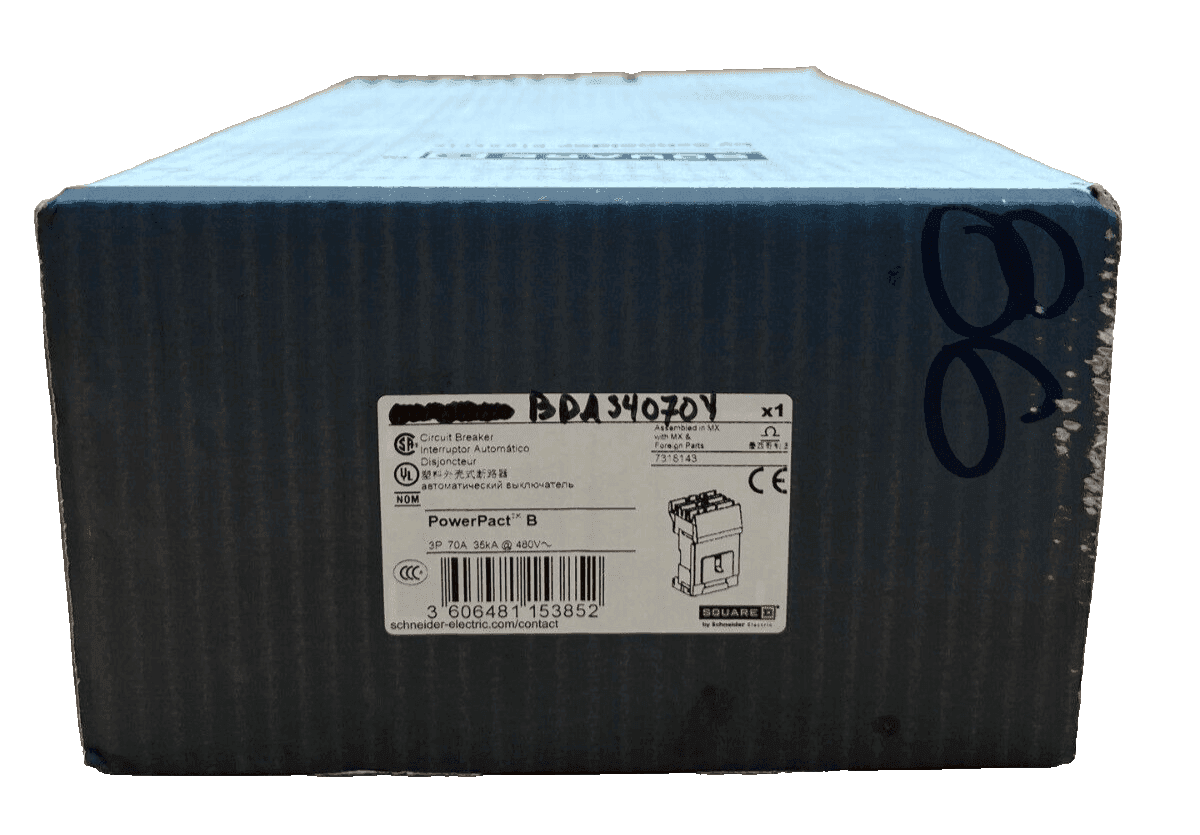 Square D BDA34070Y I-Line Circuit Breaker 70A 3P 480V 3PH BDA 70 Amp 3 Pole
