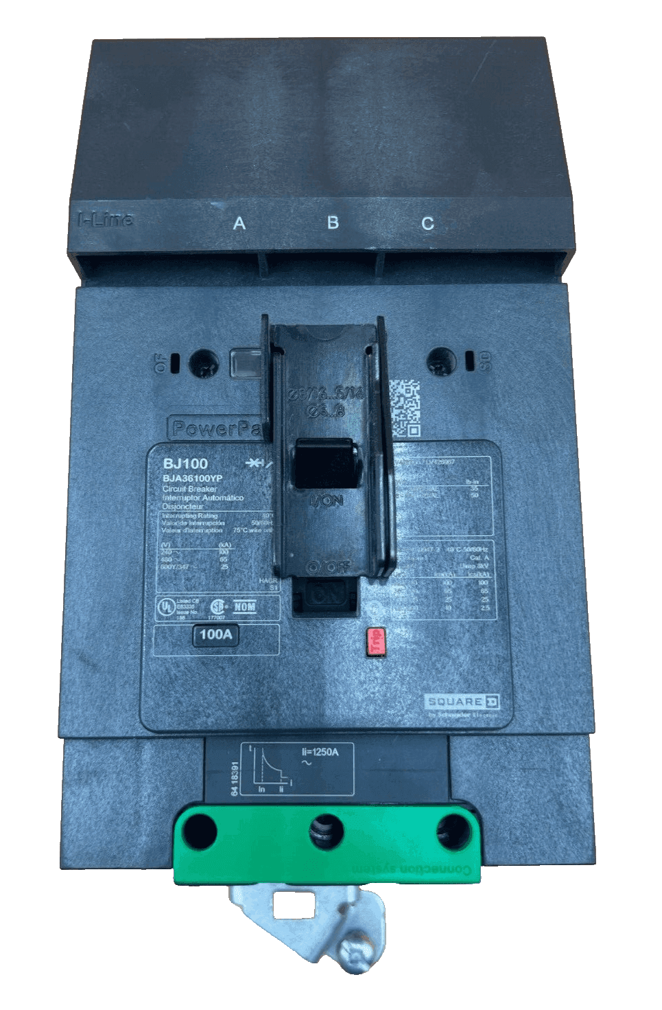 Square D BJA36100YP I-Line Circuit Breaker 100A 600Y/347V 3P BJ100 100 Amp