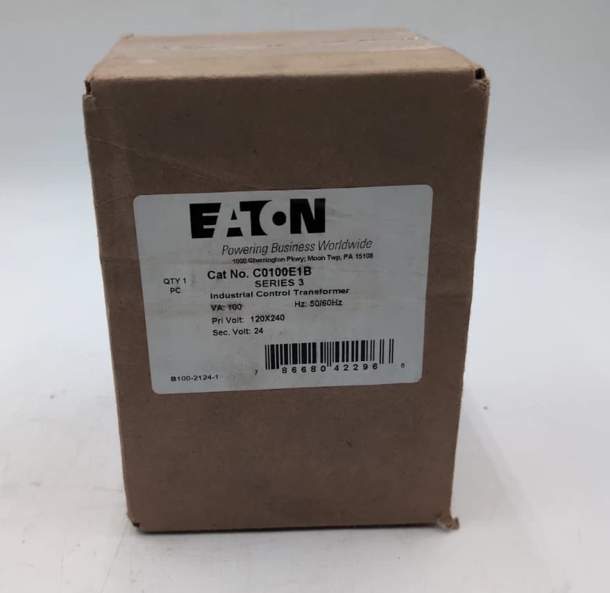 Eaton C0100E1B Type MTE Industrial Transformer 100VA 120x240V NEW