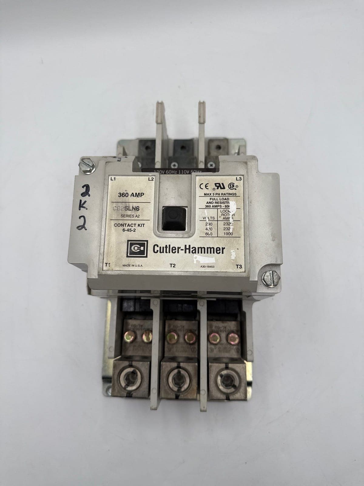 Cutler Hammer C825LN6 Contactor Coil 110/120V 360A 3P 600V