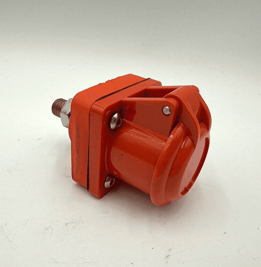 Marinco CL40MRSB-C Cam Lock CL 16 Ser Panel Mount Inlet 400A 600V Red 2/0-4/0