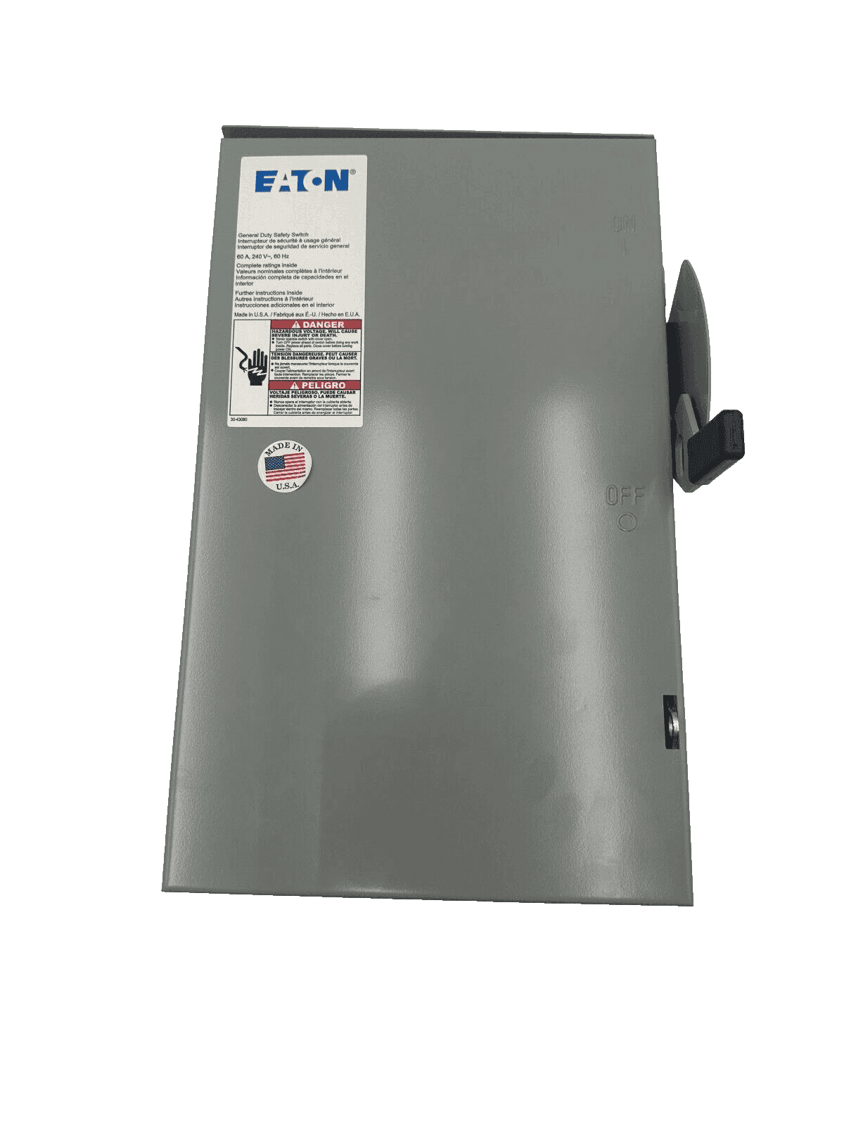 Eaton DG222NRB Safety Disconnect Switch 60A 2P 240V 60 Amp 2 Pole 3R Outdoor