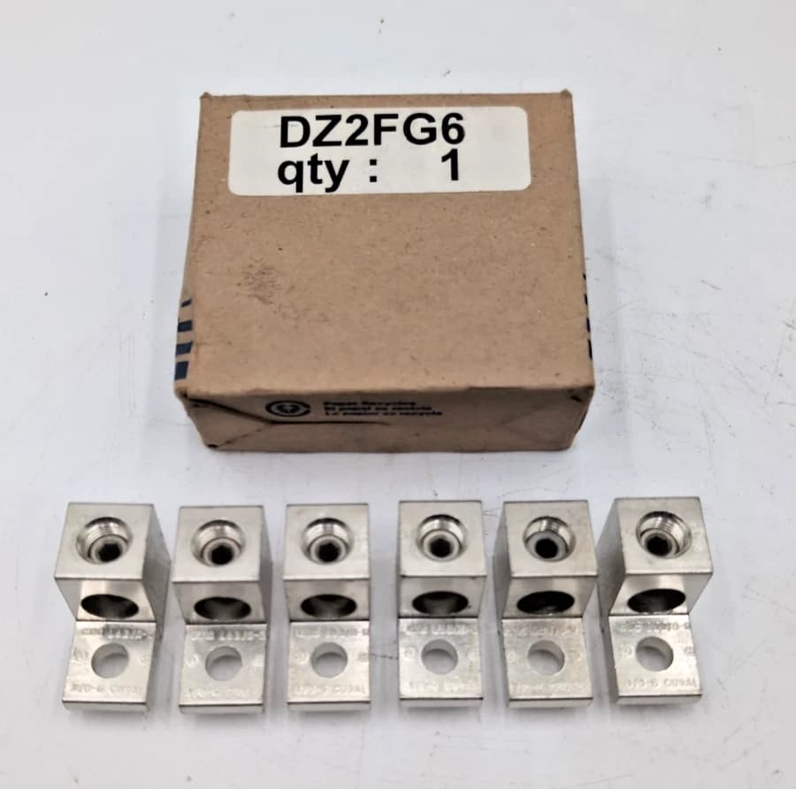 Square D DZ2FG6 Lug Kit for LC1F150 and LC1F185 IEC Contactor 6PC Lugs NEW