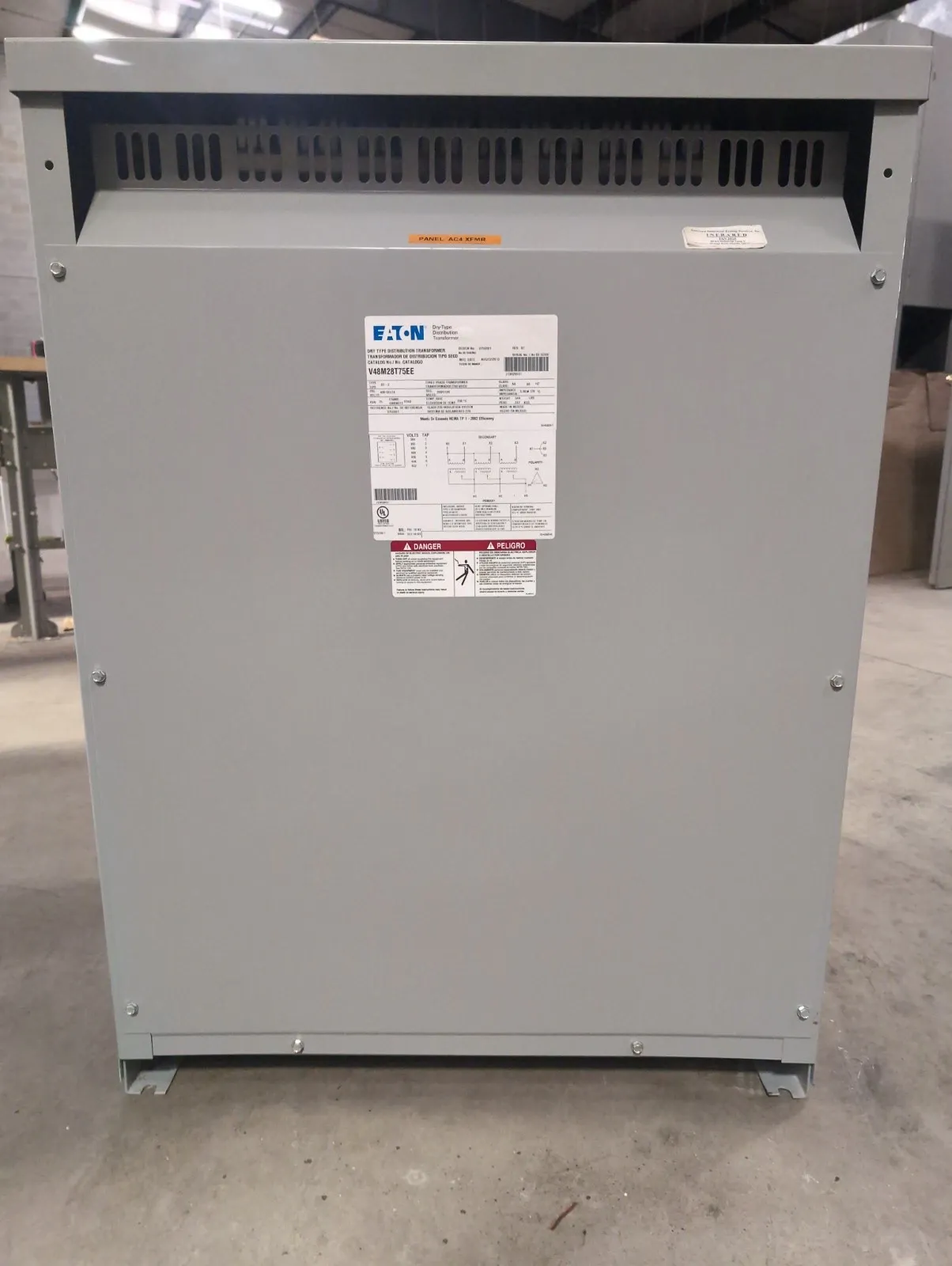 Eaton V48M28T75EE Dry Type Transformers — image 1 of 6